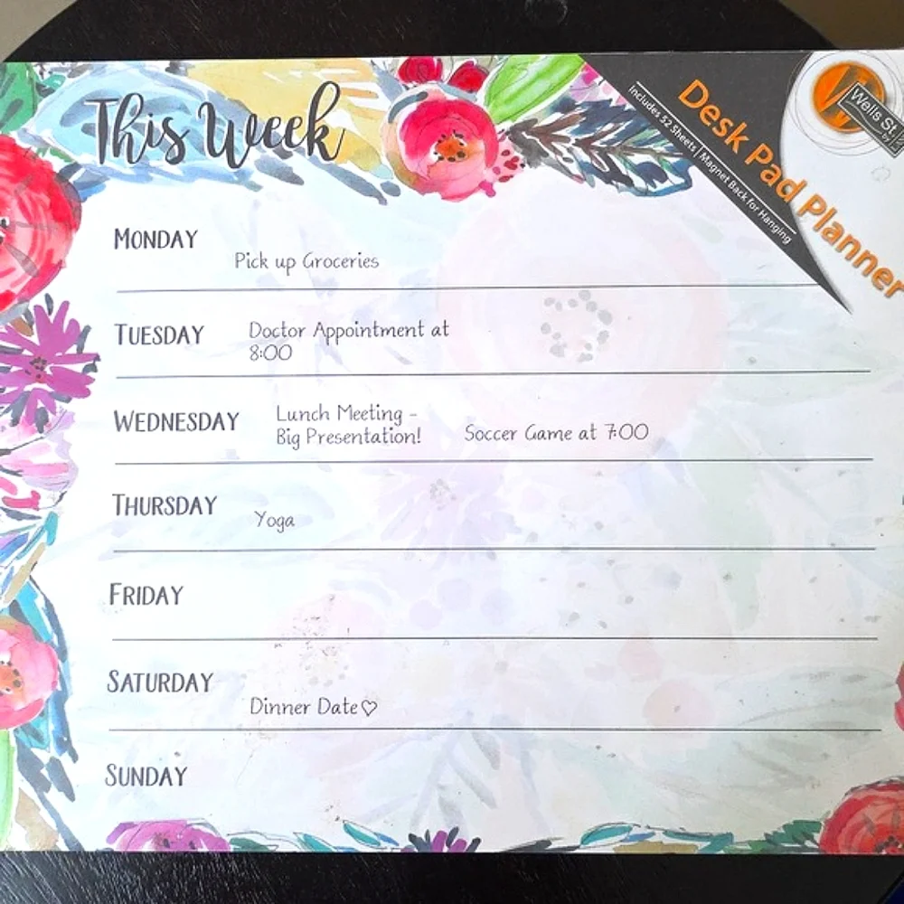 NIP: 🌸FLORAL🌸 DESK TOP PLANNER🗓